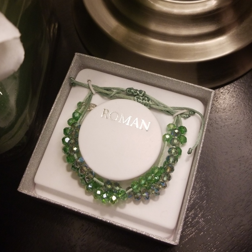 Roman Green beaded braclets